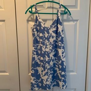 Loft Spaghetti Strap V-Neck Blue Slip Dress - Size S